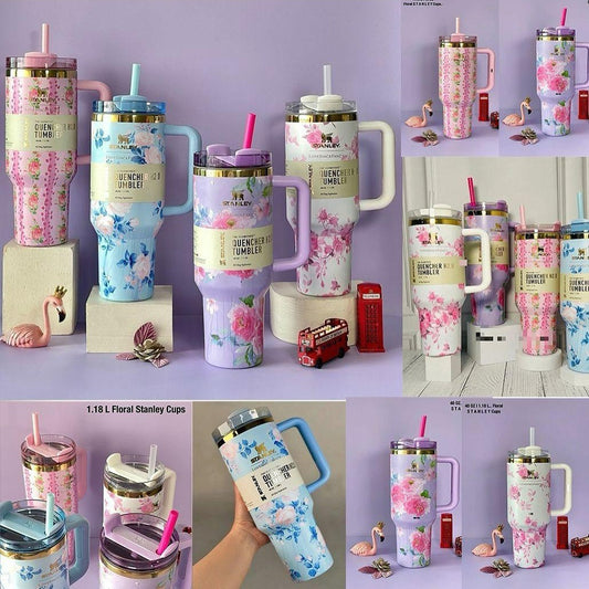 Floral Tumbler Stainless Steel