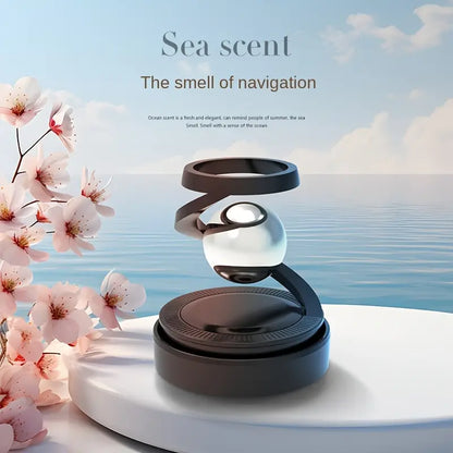 Solar Powered Rotating Car Aromatherapy Diffuser with Long-Lasting Fragrance
