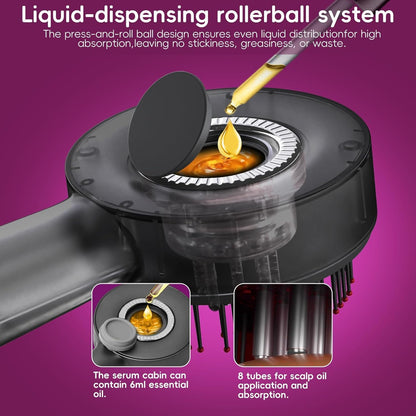 Scalp Massager Brush with Oil Applicator