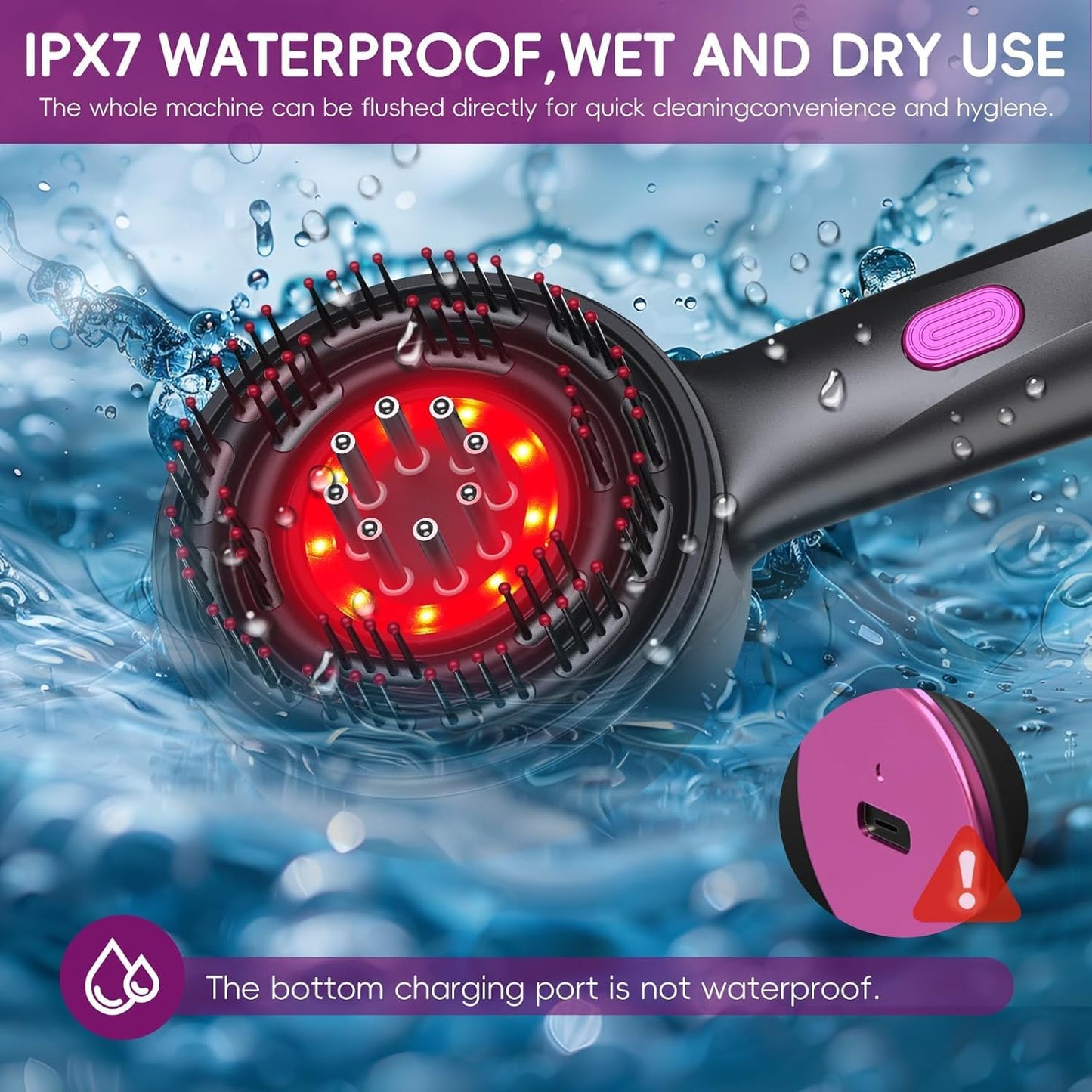 Scalp Massager Brush with Oil Applicator