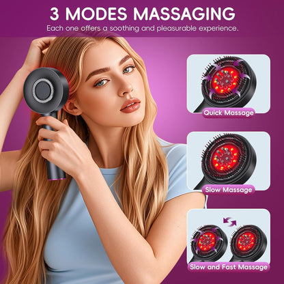 Scalp Massager Brush with Oil Applicator