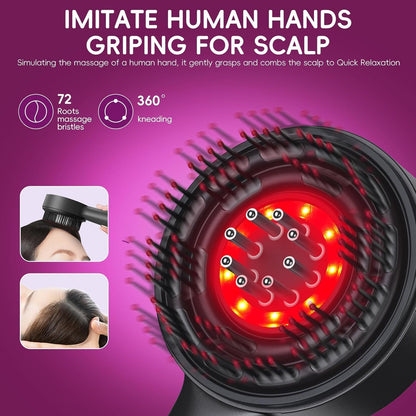 Scalp Massager Brush with Oil Applicator
