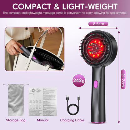 Scalp Massager Brush with Oil Applicator