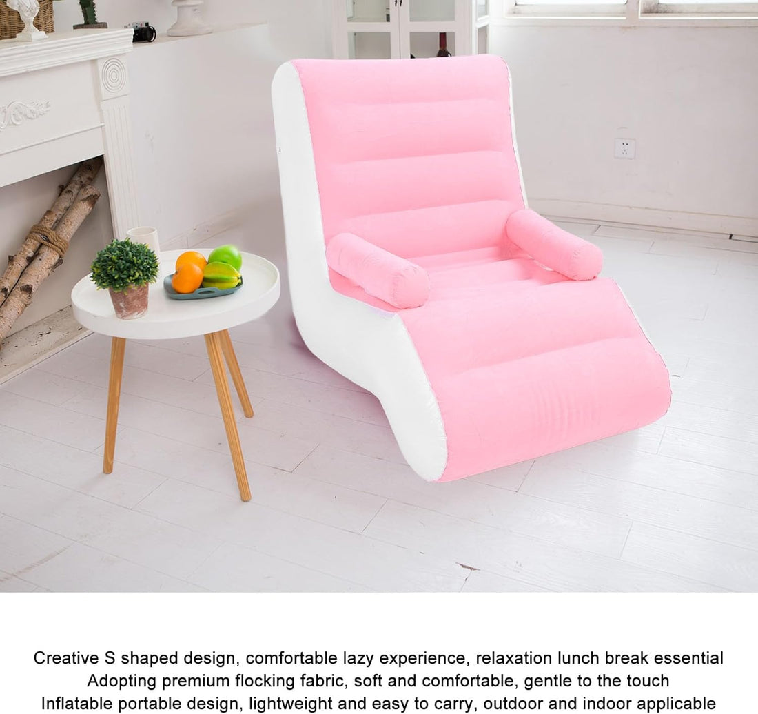 Inflatable Sofa, S Shaped Design Foldable