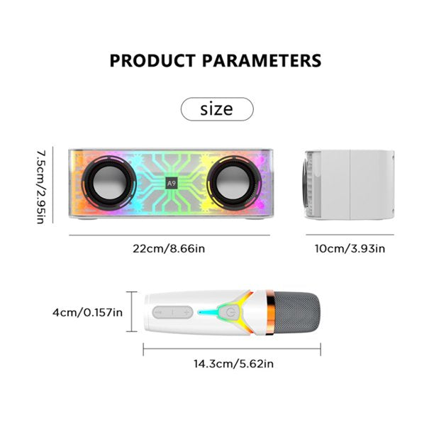 Rechargeable Wireless Speaker With 2 Microphones