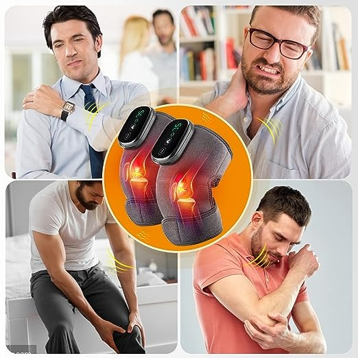 Electric Cordless Heated Knee Massager with Vibration