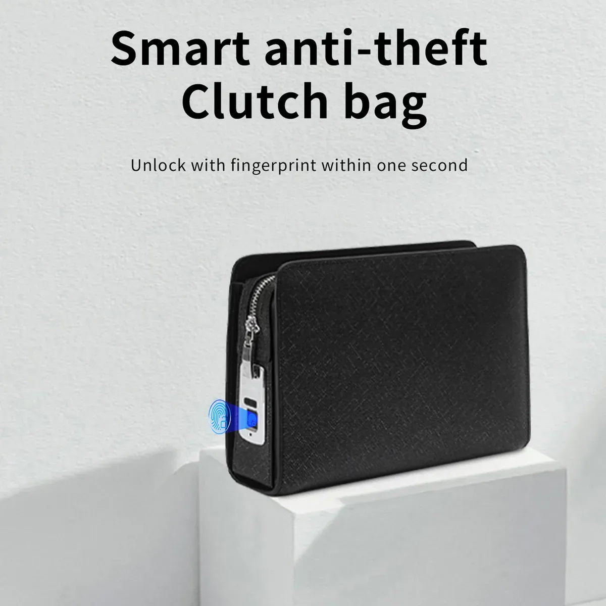 Men's Smart Anti-Theft Fingerprint Hand Bag