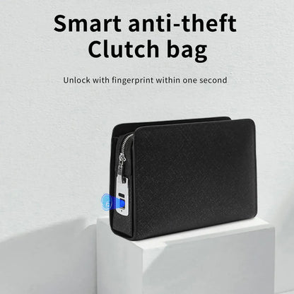 Men's Smart Anti-Theft Fingerprint Hand Bag
