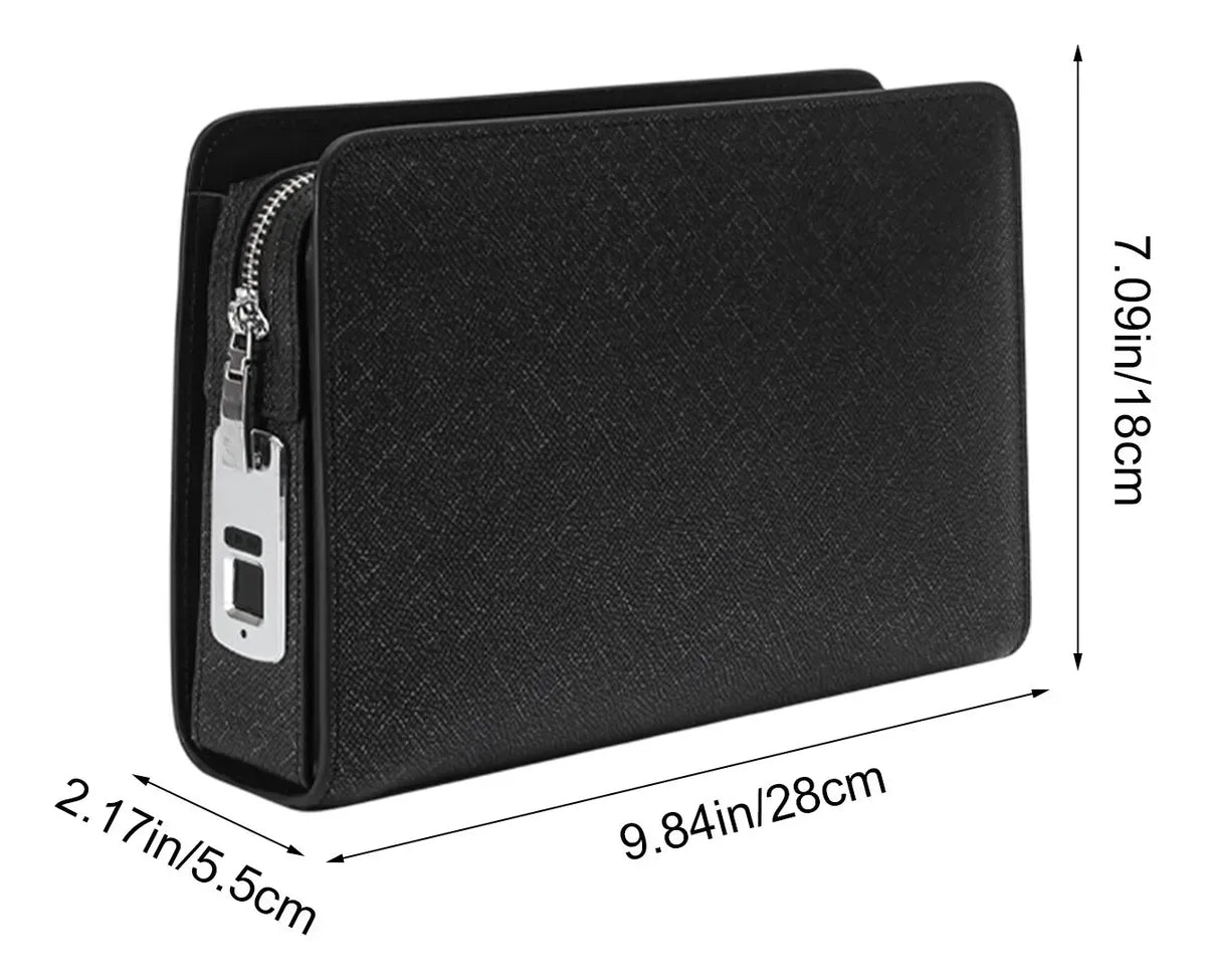 Men's Smart Anti-Theft Fingerprint Hand Bag