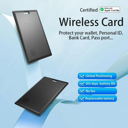 Wireless Smart Tracking Card – Works with Apple Find My(iOS) Only