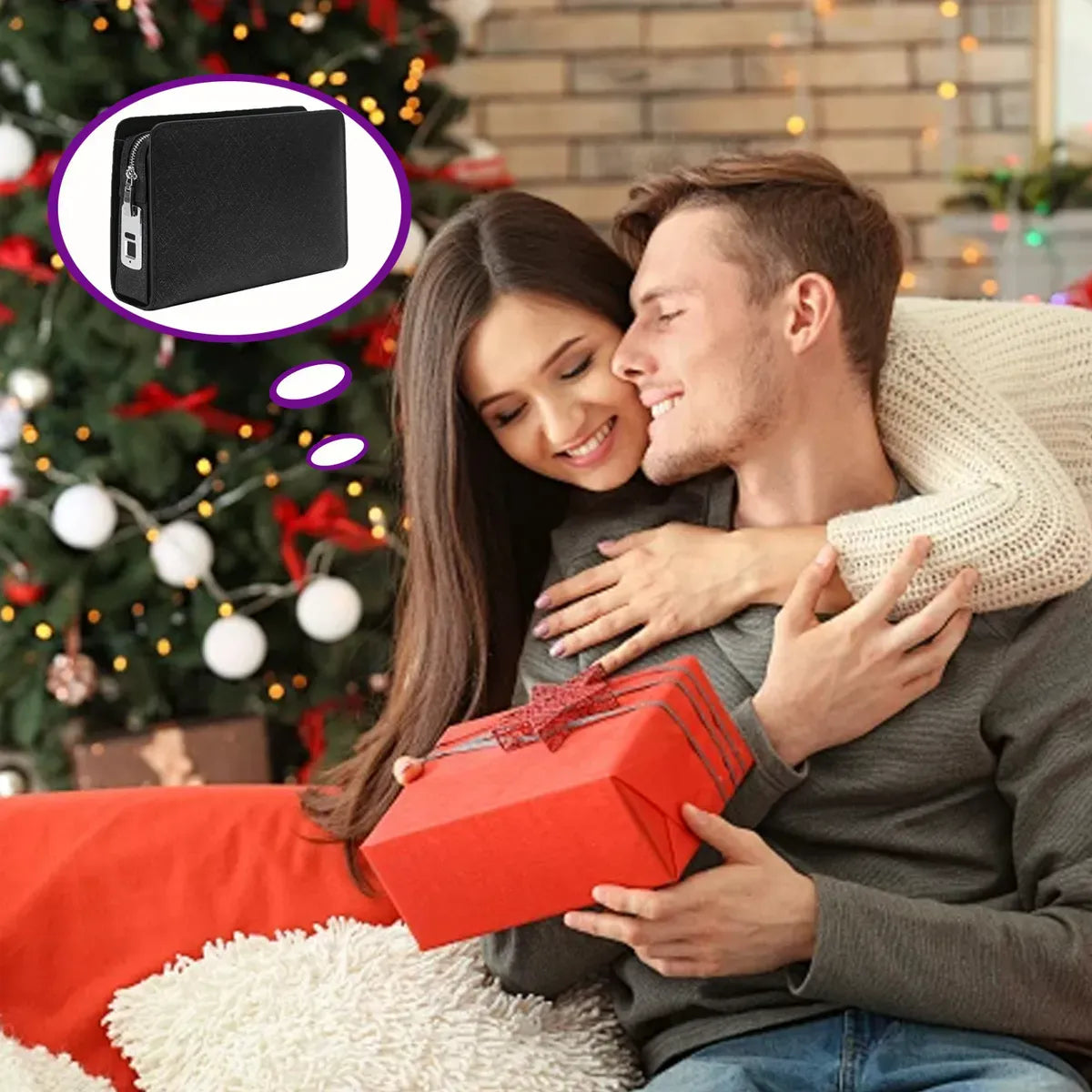 Men's Smart Anti-Theft Fingerprint Hand Bag