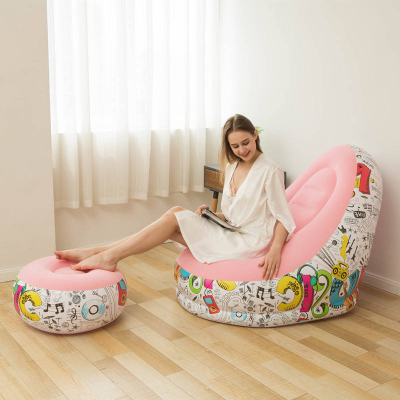 Inflatable Sofa Lounge Chair and Footstool