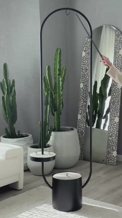 Luxury Clothes Stand with Integrated Incense Burner for Fabric Freshening